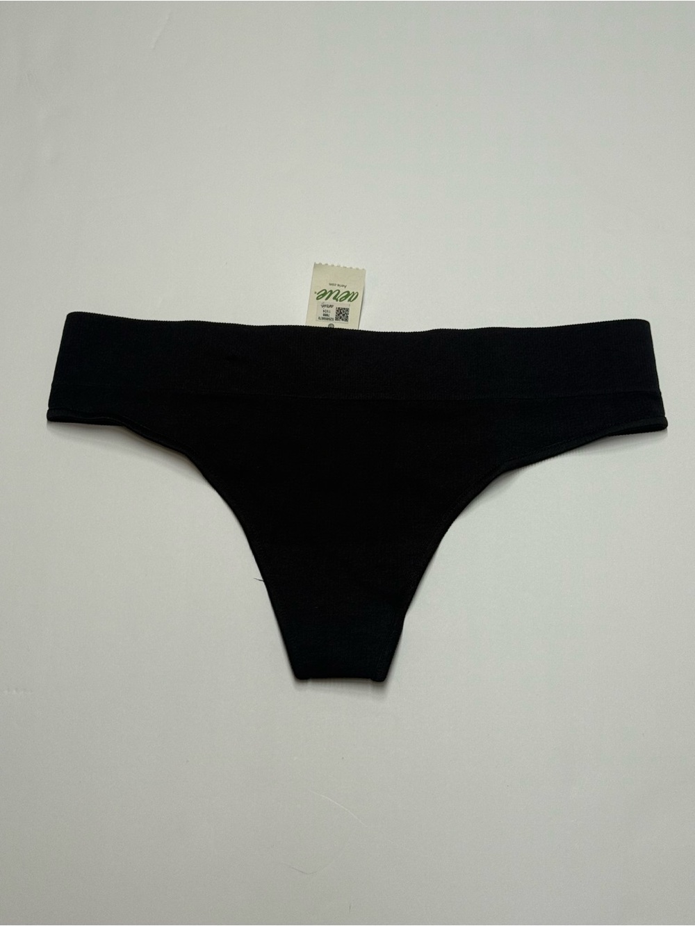 Aerie Super Chill Ribbed Seamless Black Thong